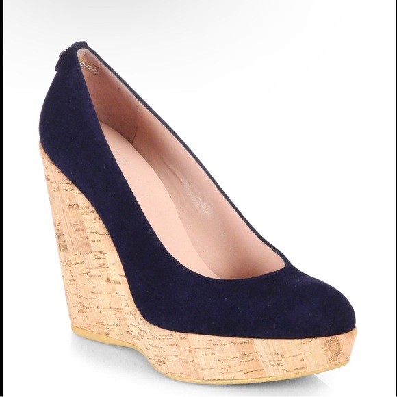 Stuart Weitzman Blue Suede Pumps